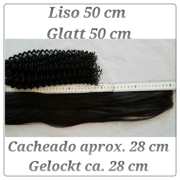 Haartresse unbehandelte gelockt 1 -  50 cm